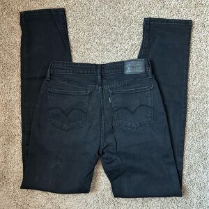 Women’s Levi’s 712 Black Slim Jeans Size 28x32 |C78